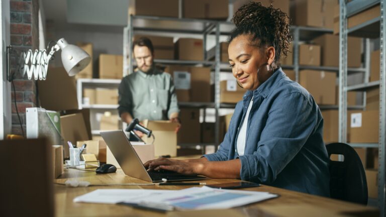 boxes in a business location