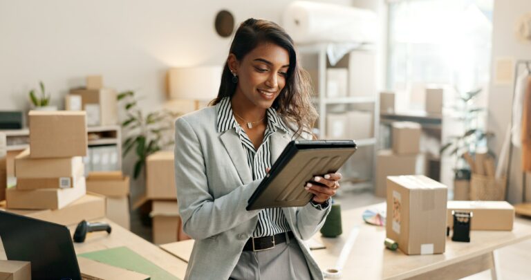 Person on tablet
