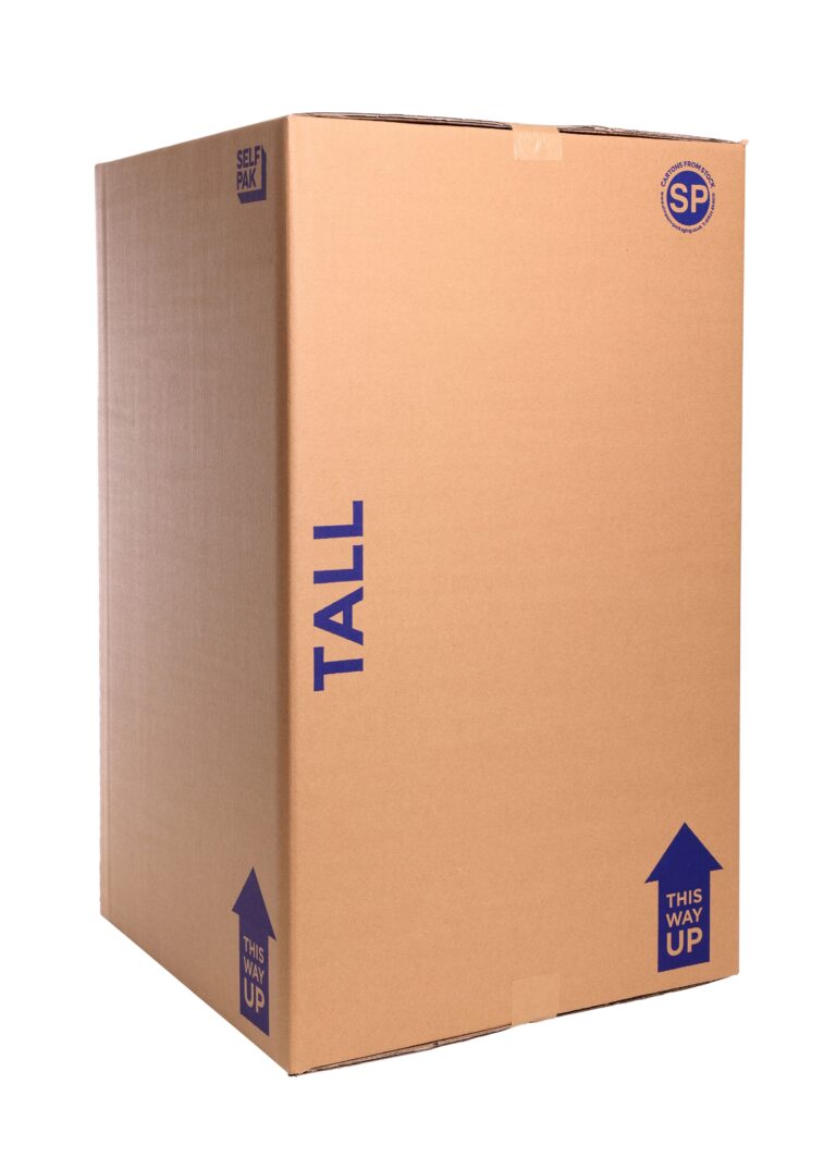 Tall cardboard box